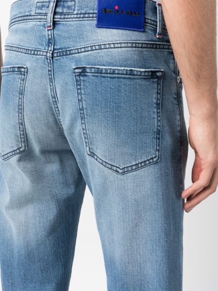 Jeans skinny slim fit di cotone Kiton blu
