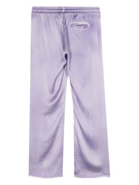 Jedwabne spodnie Avant Toi fioletowe