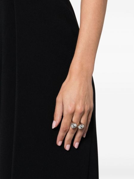 Křišťálový prsten Moschino stříbrný