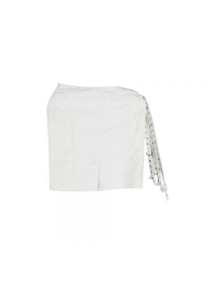 Falda de algodón Versace Pre-owned blanco