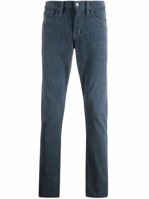 Pantalones rectos de pana Tom Ford azul