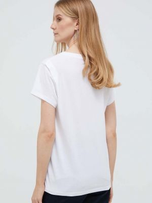 Pamut póló Sisley fehér