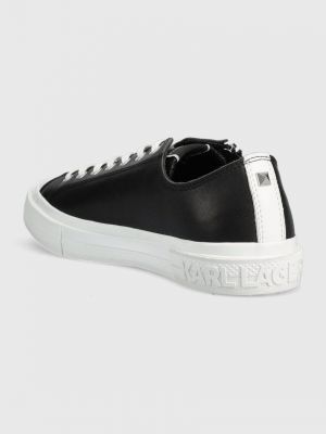 Bőr tornacipő Karl Lagerfeld fekete