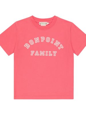 Bomuld t-shirt for piger Bonpoint pink