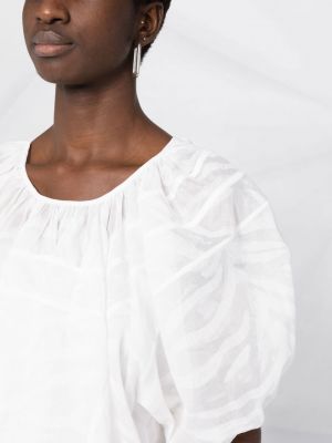 Bluzka w abstrakcyjne wzory Jil Sander biała
