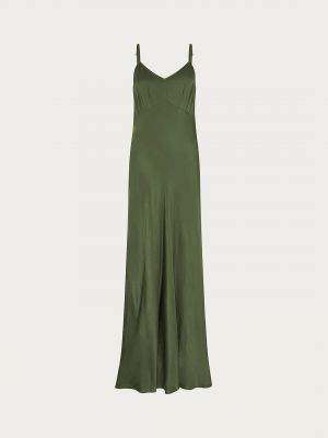 Атласное платье в бельевом стиле Ghost зеленое