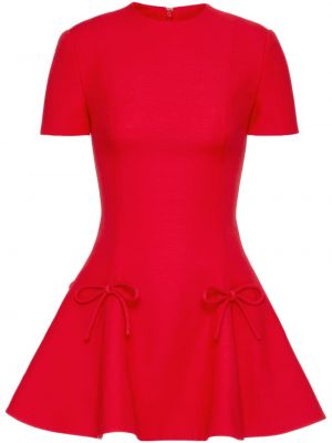 Коктейлна рокля от креп Valentino Garavani червено