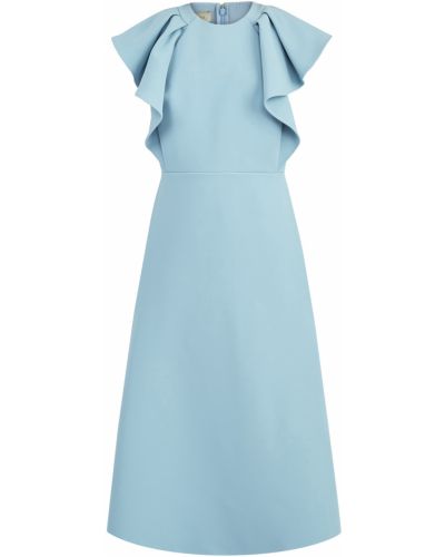 А-силуэта платье с оборками Elie Saab, голубое