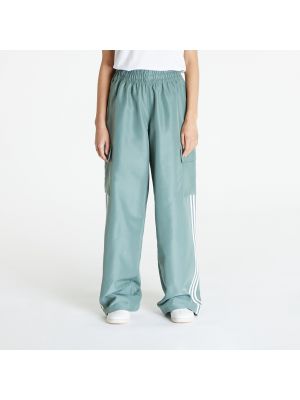 Ριγέ παντελόνι cargo Adidas Originals πράσινο