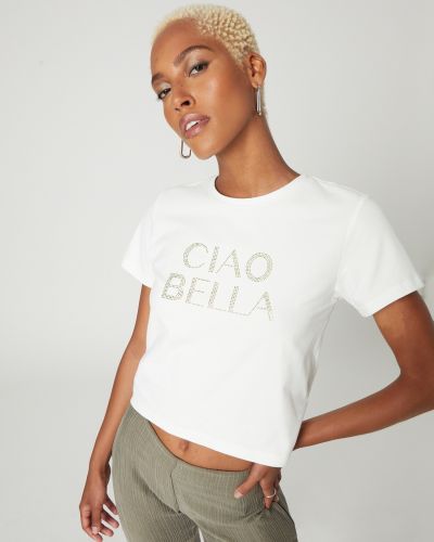 T-shirt Bella X About You bianco