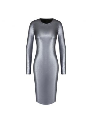 Платье с пайетками Tom Ford серебряное