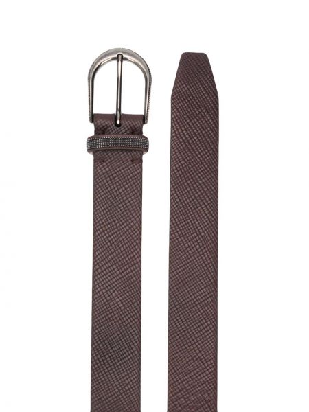 Cinturón de cristal Brunello Cucinelli marrón