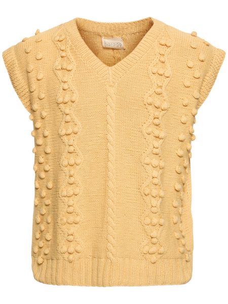 Gilet en coton en tricot Harago beige