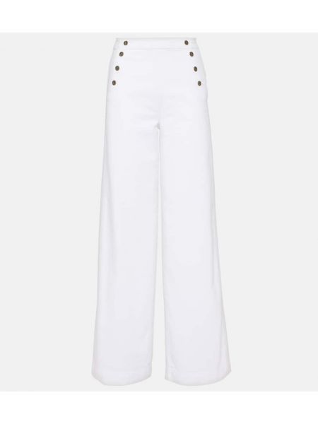 Pantalon taille haute Frame blanc