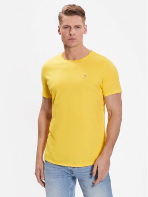 Тениска slim Tommy Jeans жълто