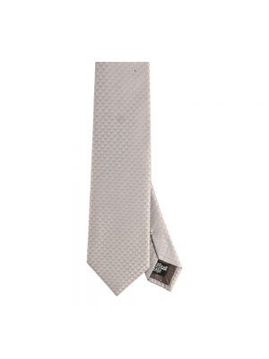 Krawat Emporio Armani srebrny