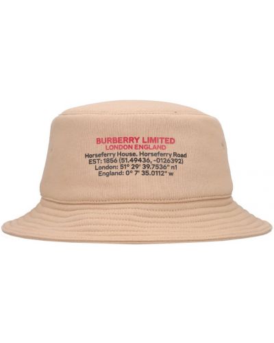 Памучна шапка с принт Burberry