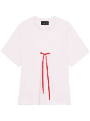 Tričko s mašľou Simone Rocha ružová