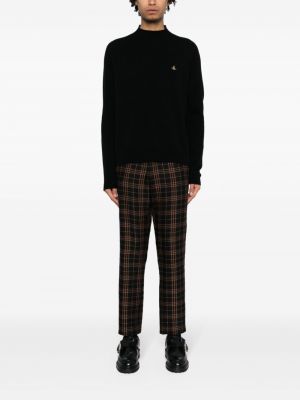 Merinowolle kaschmir pullover mit stickerei Vivienne Westwood schwarz