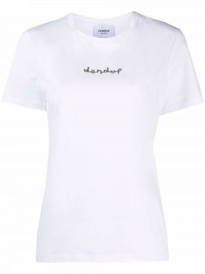 Camiseta con cuentas Dondup blanco