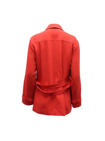 Chaqueta de lana retro outdoor Yves Saint Laurent Vintage rojo