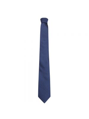 Niebieski jedwabny krawat Lanvin