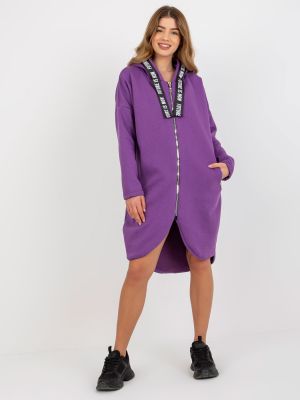 Mikina s kapucňou Fashionhunters fialová