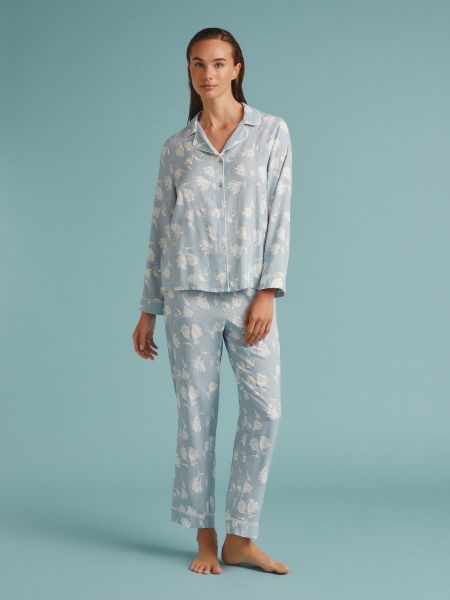Pijama con estampado énfasis azul