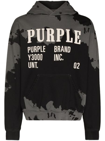 Kapučdžemperis ar apdruku Purple Brand