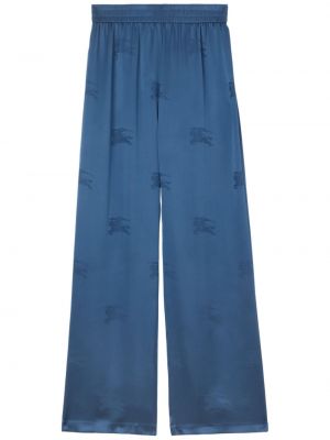 Žakárové voľné nohavice Burberry modrá