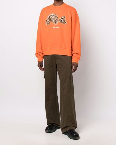 Sweatshirt mit leopardenmuster Palm Angels orange