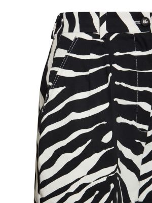 Pantaloni scurți cu model zebră Dolce & Gabbana negru