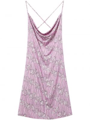 Haljina s cvjetnim printom s printom Pucci ružičasta