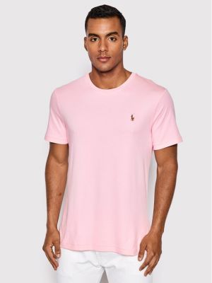 Поло тениска slim Polo Ralph Lauren розово
