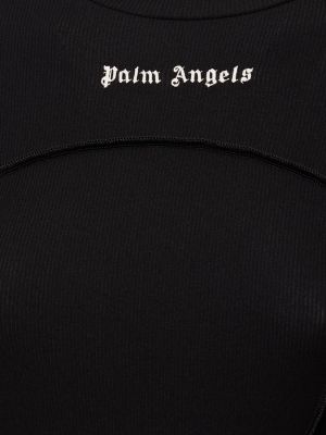Bavlnené šaty Palm Angels čierna