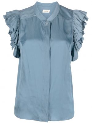 Блуза с волани Zadig&voltaire синьо