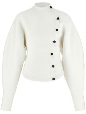 Asimetrična pletena jakna Ferragamo bela