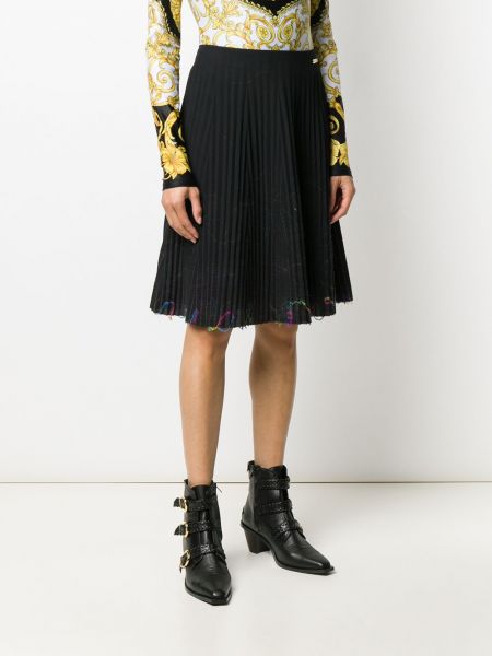 Plisované sukně Versace Pre-owned černé