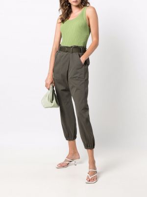 Pantalones de chándal de cintura alta Semicouture verde