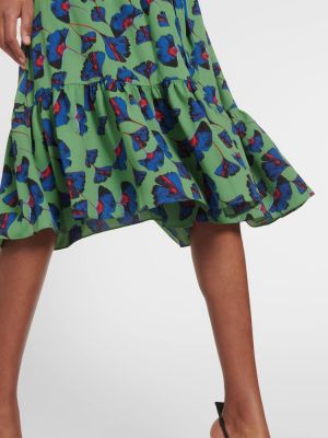 Midi šaty s potlačou Diane Von Furstenberg zelená