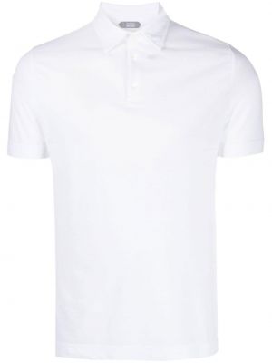 Поло тениска Zanone бяло
