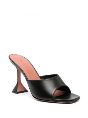 Mules en cuir Amina Muaddi noir