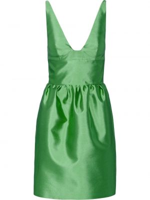 Платье мини без рукавов Prada, зеленое