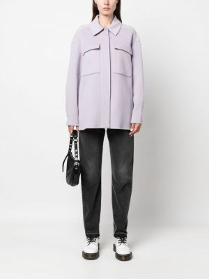 Vilnonė marškiniai Calvin Klein violetinė