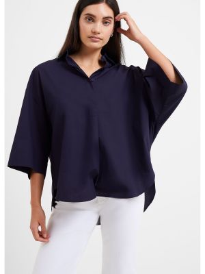 Блузка с коротким рукавом French Connection синяя