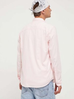 Pernata košulja s gumbima Hollister Co. ružičasta