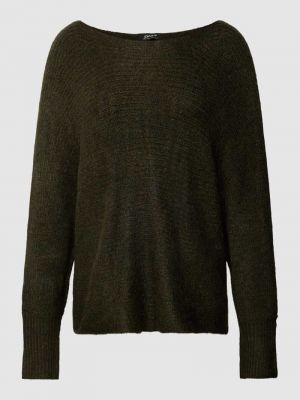 Dzianinowy sweter z dekoltem w łódkę Only khaki