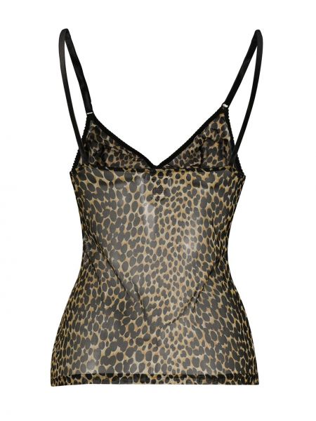 Camisón leopardo Dolce & Gabbana marrón