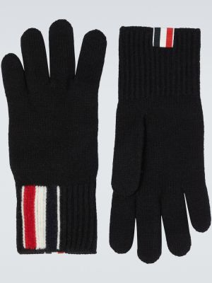 Vlnené rukavice z merina Thom Browne čierna