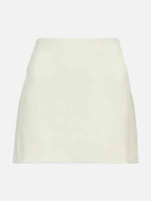 Μάλλινη φούστα mini Wardrobe.nyc λευκό